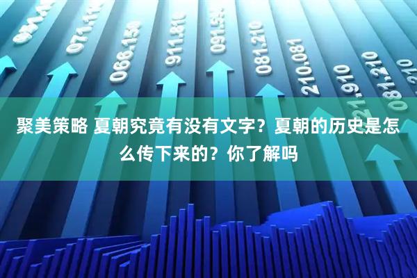 聚美策略 夏朝究竟有没有文字？夏朝的历史是怎么传下来的？你了解吗